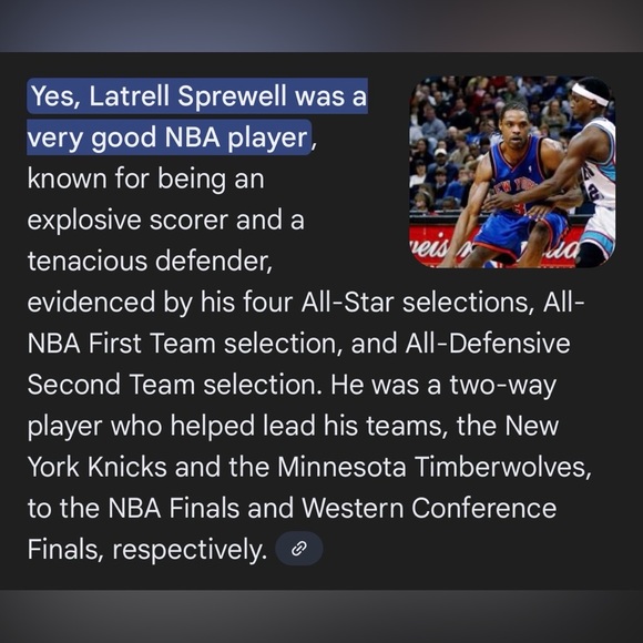 Latrell Sprewell New York Knicks 98-99 Blue Mitchell & Ness NBA Swingman Jersey - Picture 16 of 16